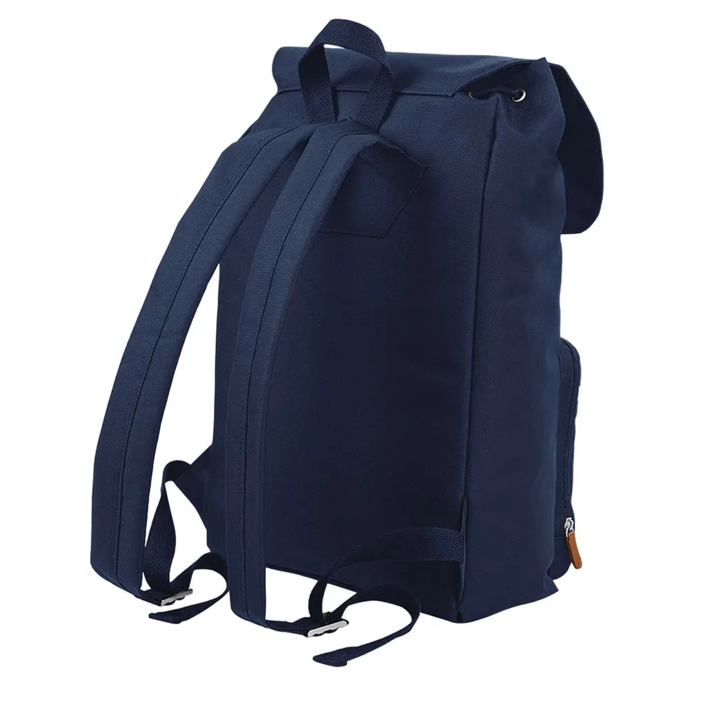 Sac à dos informatique vintage pour PC portable BagBase bleu et brun - 2