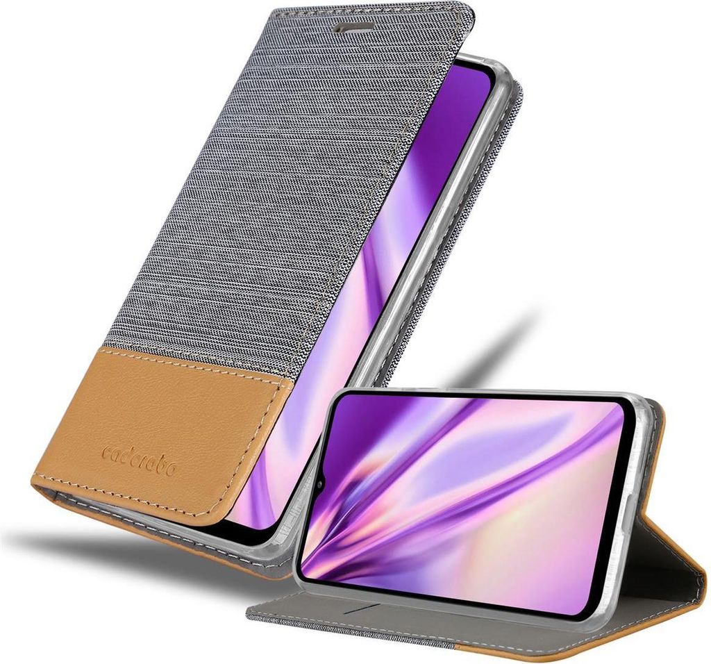 Cadorabo Hülle für Samsung Galaxy A32 5G Schutzhülle in Grau Handy Hülle Etui Book Case Cover