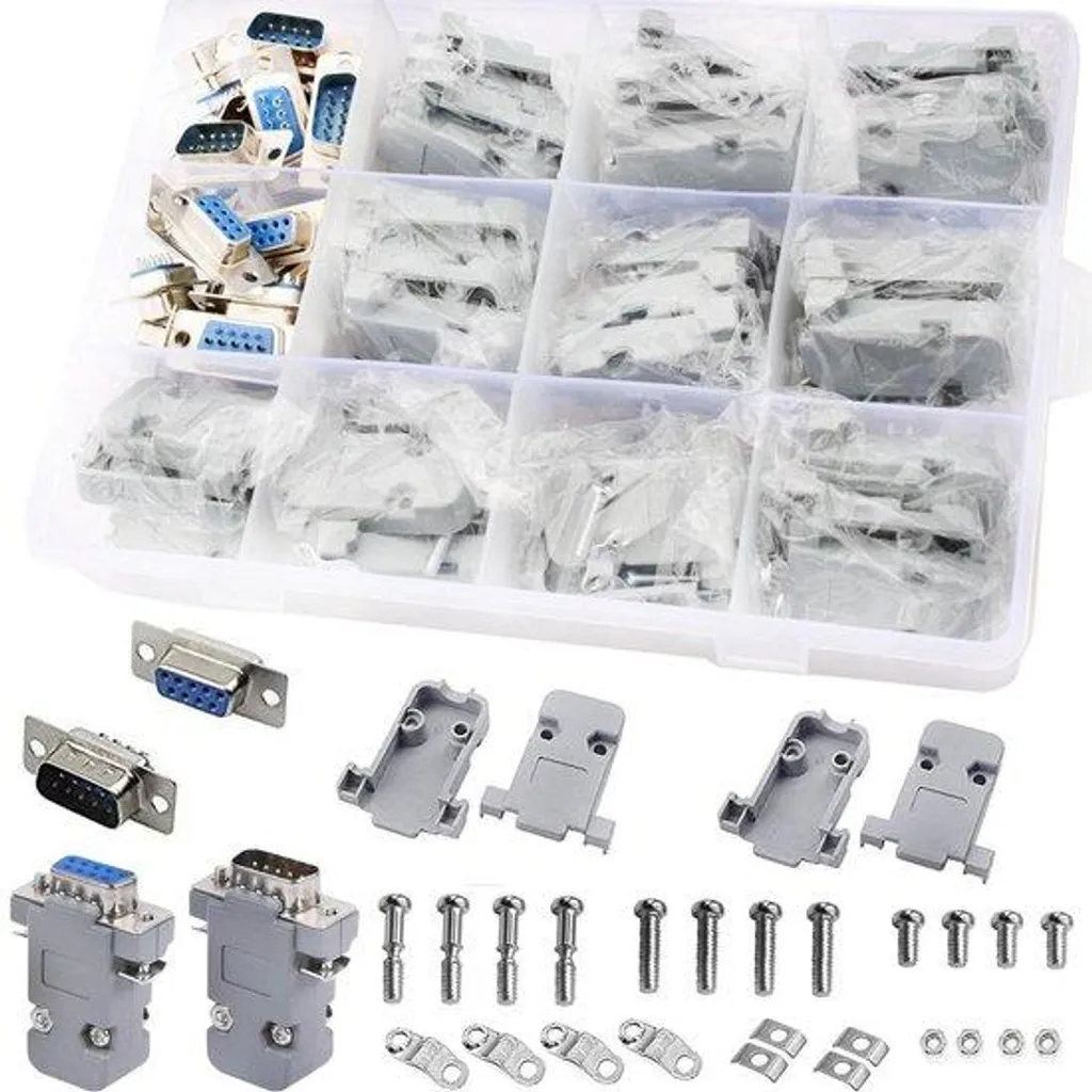 Lot de 20 fiches RS232 DB9 robustes avec contacts à souder haute qualité