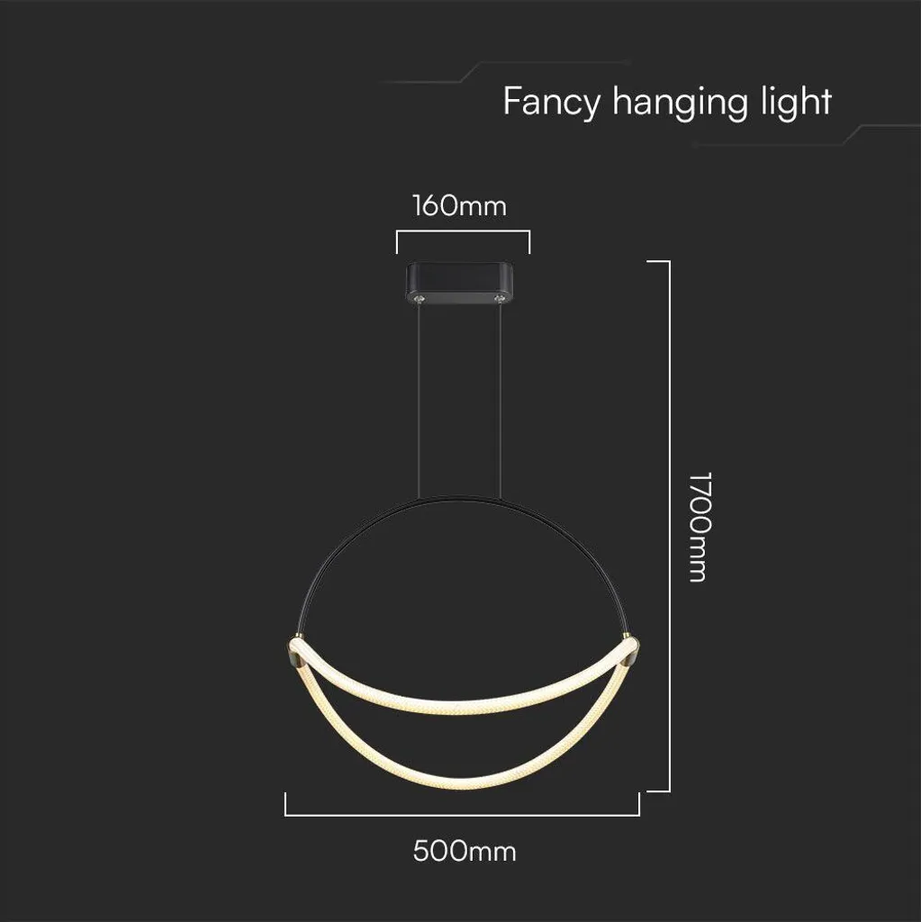 Lampada a Sospensione LED Alluminio Nero H 170cm | Design Moderno - 4