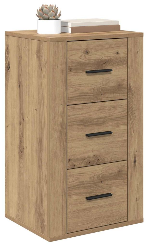 vidaXL Artisan dubový príborník 40 x 33 x 70 cm materiál na Obrázok produktu 