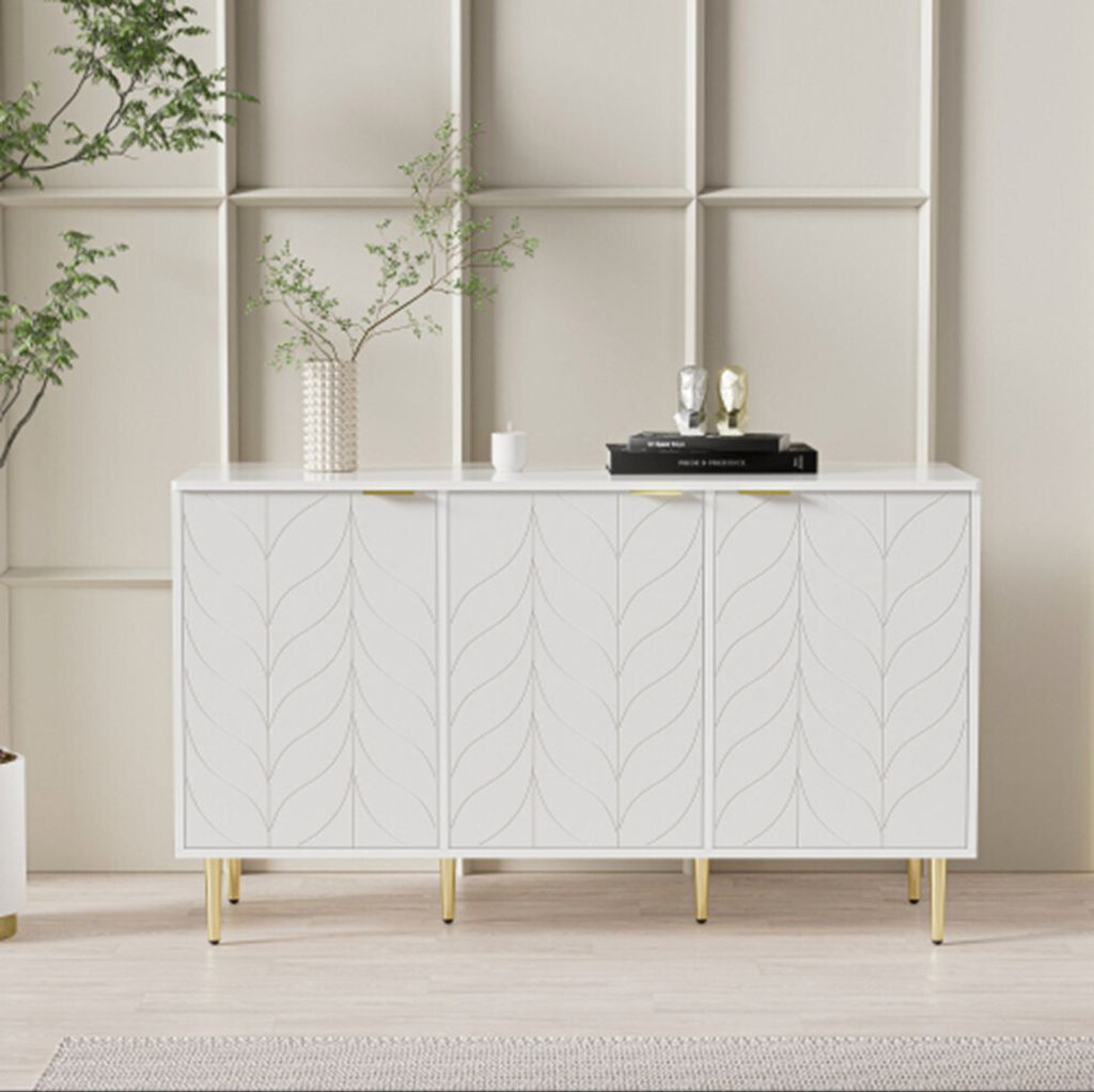 Sideboard,Kommode, lackiert,für Schlafzimmer, Wohnzimmer und Badzimmer,2 Etagen und 6 Fächer