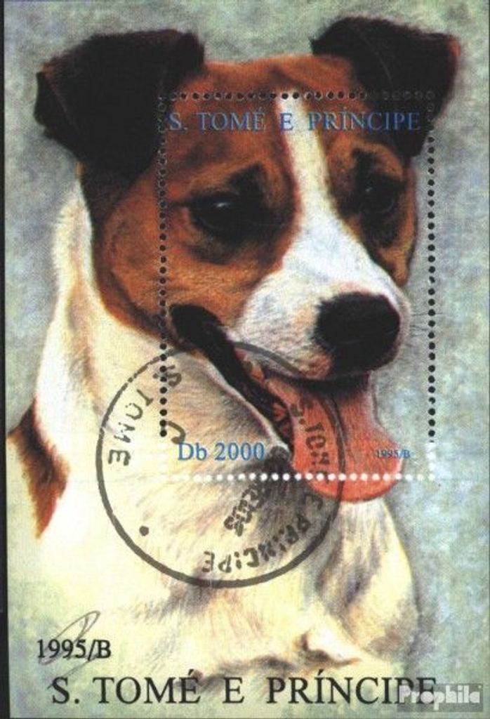 Briefmarken Sao Tome e Principe 1995 Mi Block337 (kompl.Ausg.) gestempelt Hunde und Katze