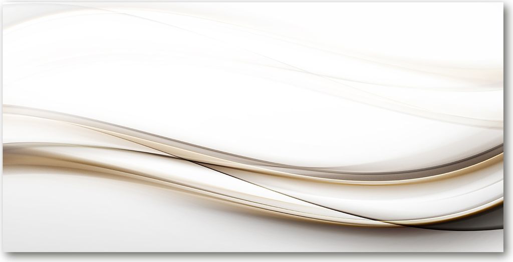 Tulup Leinwandbild - 120x60 cm - Wandkunst - Drucke auf Leinwand - Leinwanddruck - Kunst: modern & klassisch - Beige - Abstrakte Wellen