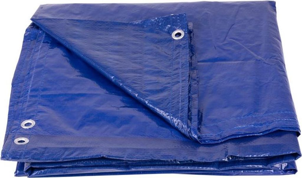 Plane Tarpaulin Poolco 3,6 m, 120 g/m, Abdeckplane, blau, rund, mit Ösen
