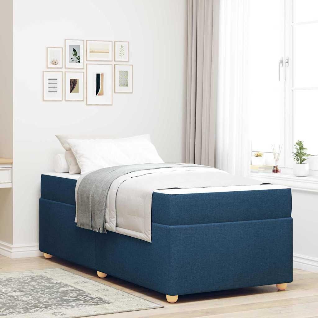Maison Exclusive - Bettrahmen mit Matratze Blau 80 x 200 cm Stoff