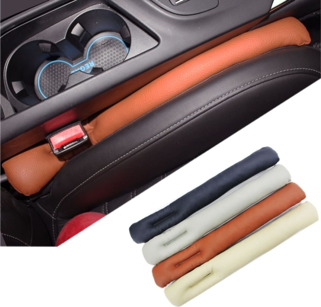 4 PCS Auto Styling Zubehör Seat Gap Filler Leder Pad Spacer Protective Softer Bar Slot Plug Auto Gap Filler( Random Color Delivery)
