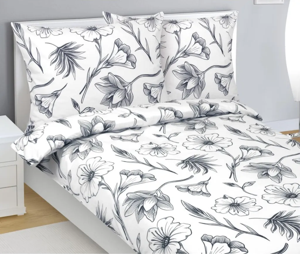 Biancheria da Letto in Flanella Grigio Bianco 140x200 | Set Invernale