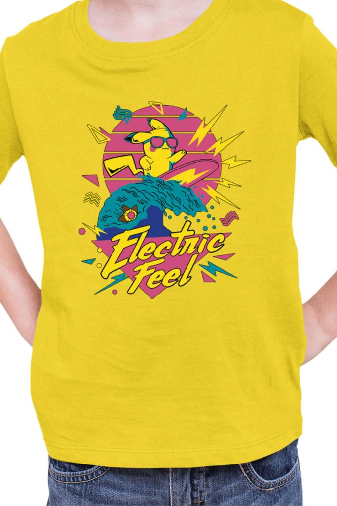 Kinder T-Shirt Japan Manga Anime Comics Pokemon 036, / Gelb