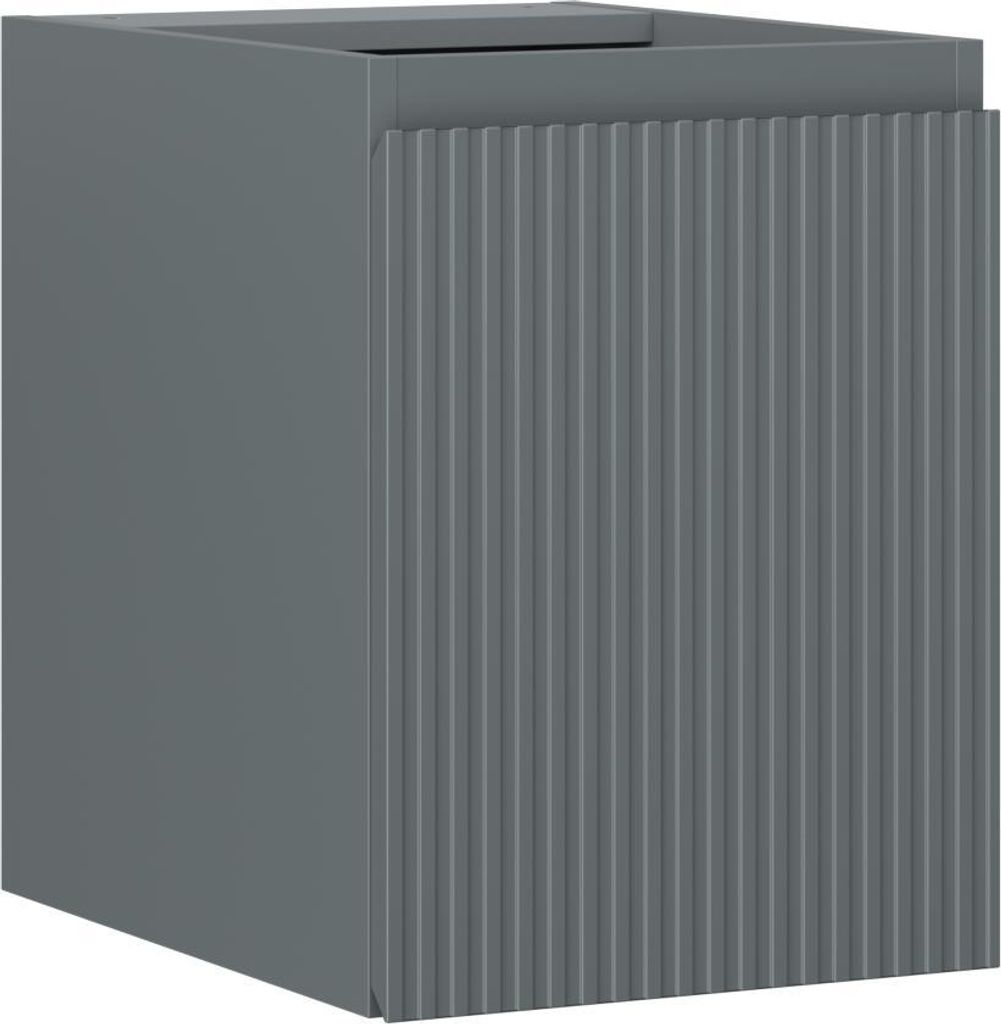 Mexen Rivel Badezimmerschrank unter dem Waschbecken 35 cm, 1 Tür, geriffelt, Graphit matt - 91A21-03547-1-BF66