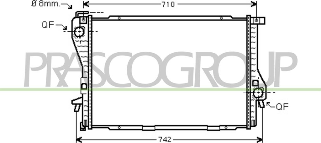 PRASCO BM044R006 - OE 1436055 Kühler, Motorkühlung für 5er (E39), 7er (E38)