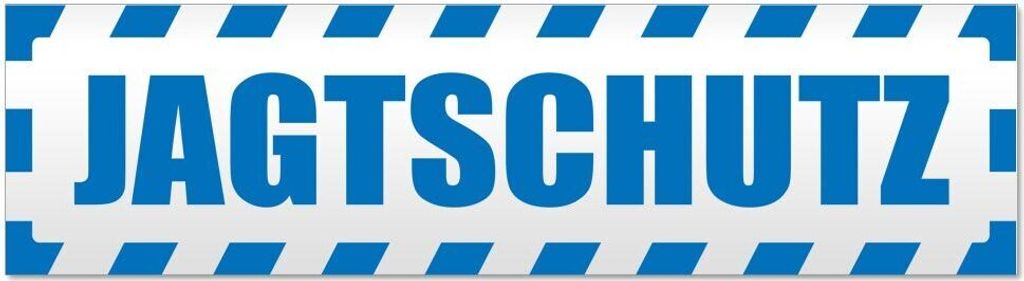 Kiwistar Jagtschutz gestreift Magnetschild Schild magnetisch - 45cm Blau - Magnetfolie für Auto PKW Kfz