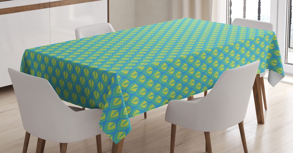 ABAKUHAUS Bunt Tischdecke, Reptilien- Eye Illustration, Personalisierter Druck Klare Farben ohne Verblassen Waschbar für Außen Bereich, 140 x 200...