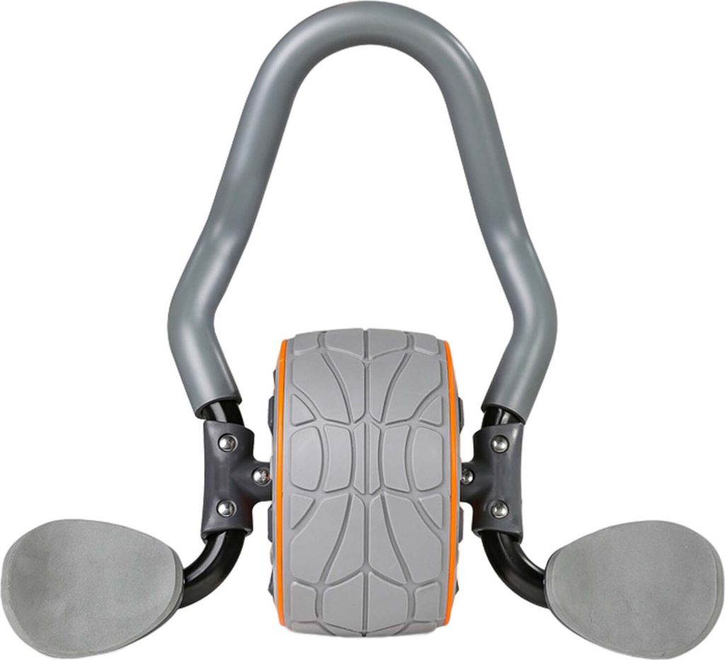 Bauchmuskeltrainer mit Ellbogenstütze und Kniepolster, 4D-Bauchmuskeltrainer, geräuschlos, Trainingsrad, Core-Fitnessgerät