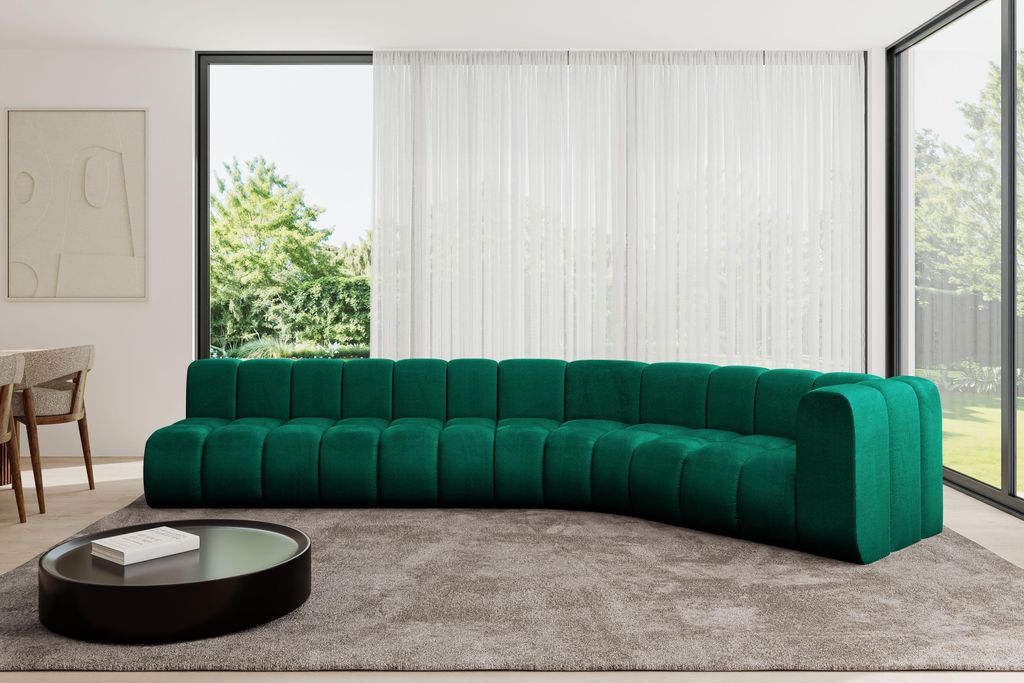 ALTDECOR Modulares Sofa Ecksofa in L-Form - Karex-L2 - 399x194x70 cm Grün - Corner modular Sofa Eckcouch Couch Wohnlandschaft Cauchsofa Bodensofa ...
