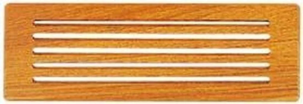 Grille de ventilation rectangulaire en bois de teck 30x10cm ARC Marine