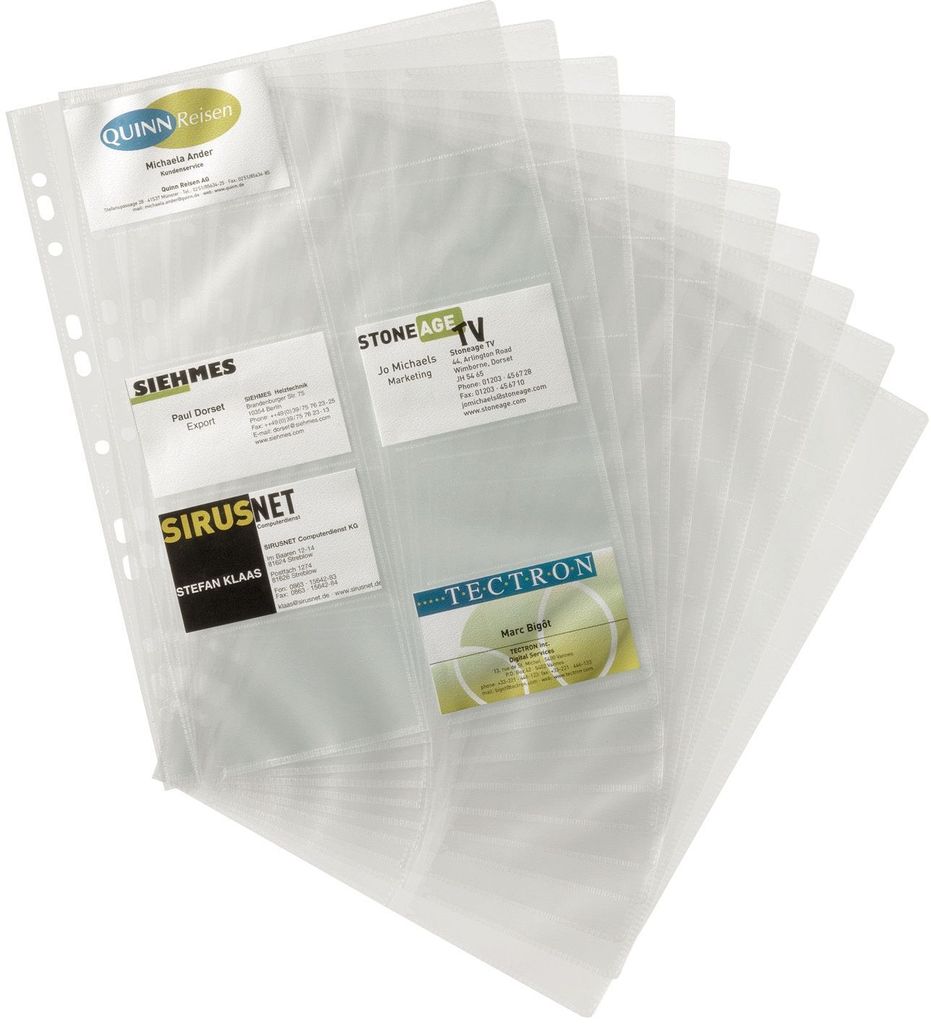 DURABLE Visitenkartenhüllen A4 f2384/2388 transp 10 Stück Obrázok produktu 