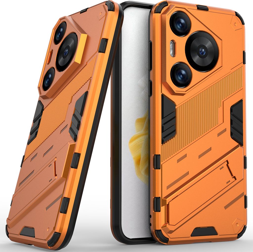 Armor Hülle für Huawei Pura 70 Pro / 70 Pro+ Hybrid PC TPU Bumper Stoßfestes Schutzhülle mit Standfunktion Weiß