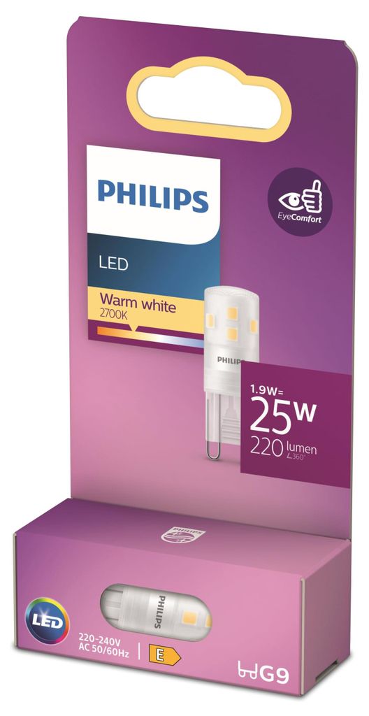 Lampadina LED Philips G9 1,9 W ( 25 W ) 220 lm 2700 K opaco Immagine del prodotto 