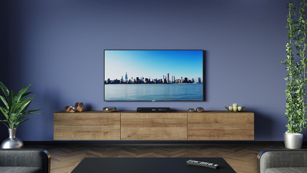 FURNITECH TV Lowboard TV Board hängend TV Schrank/360 cm Eiche Gold M9-24M-DZ4 -1H