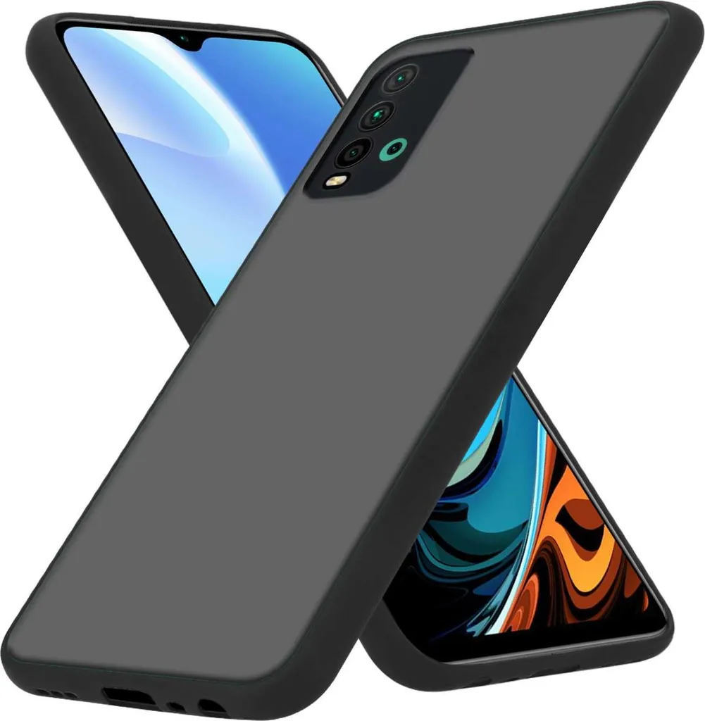 Cadorabo Custodia Protettiva Ibrida Xiaomi RedMi 9T - Nero Opaco TPU