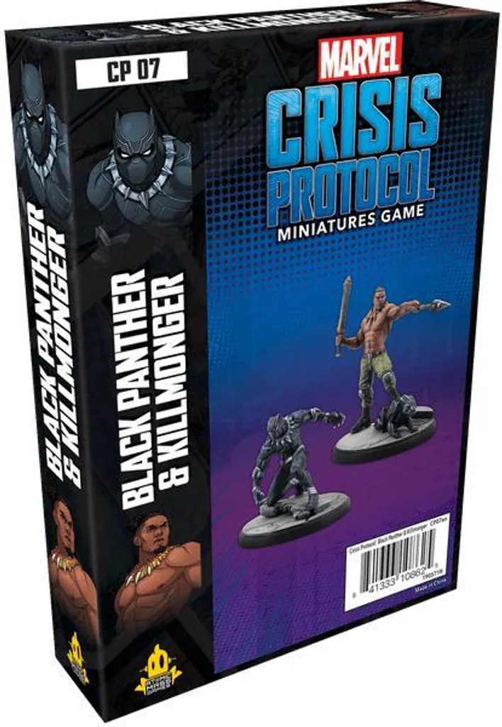 Figurines Marvel Crisis Protocol Black Panther et Killmonger détaillées