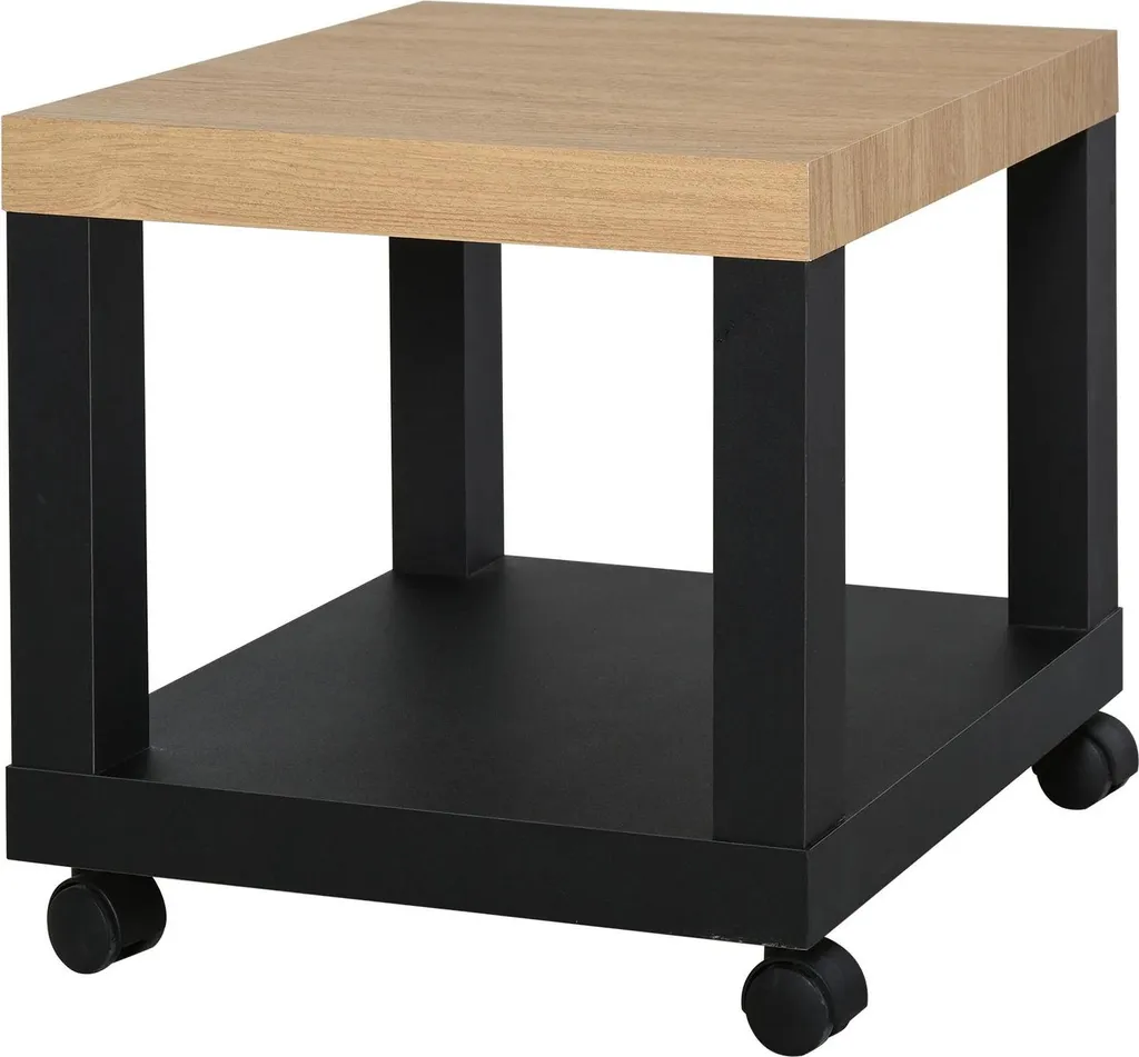 Petite table basse mobile 40cm avec compartiment ouvert - Coloris Noir