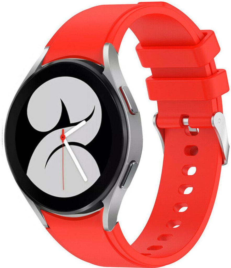 Strap-it Samsung Galaxy Watch 4 - 44mm Silikonarmband (Hellrot)