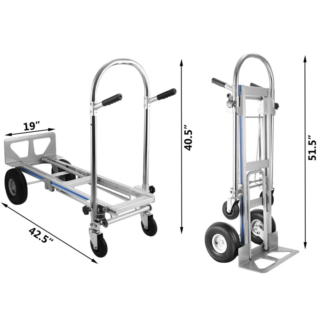 Diable pliable multi-usage et chariot de transport en alu pour coffre - 8