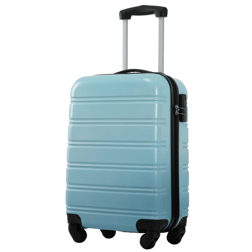 Trolley Rigido Flieks M Blu - Bagaglio a Mano Sicuro con Ruote Girevoli