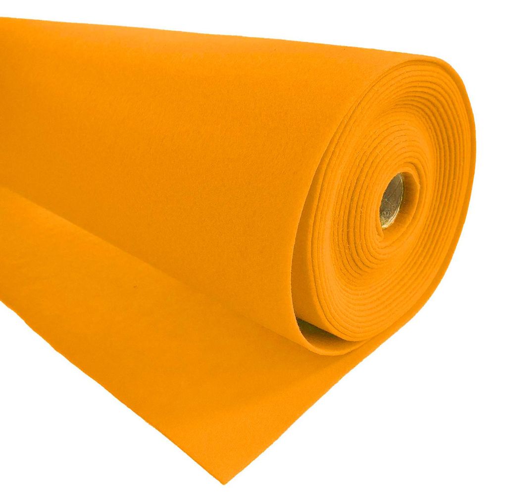 1m Bastelfilz waschbar Meterware Filz 90cm x 1,5mm senfgelb