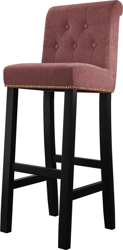 MIRJAN24 Barhocker Christina, Elegante Barstuhl, Beine aus Buchenholz, 47x42x107 cm (Farbe: Magic Velvet 2258)