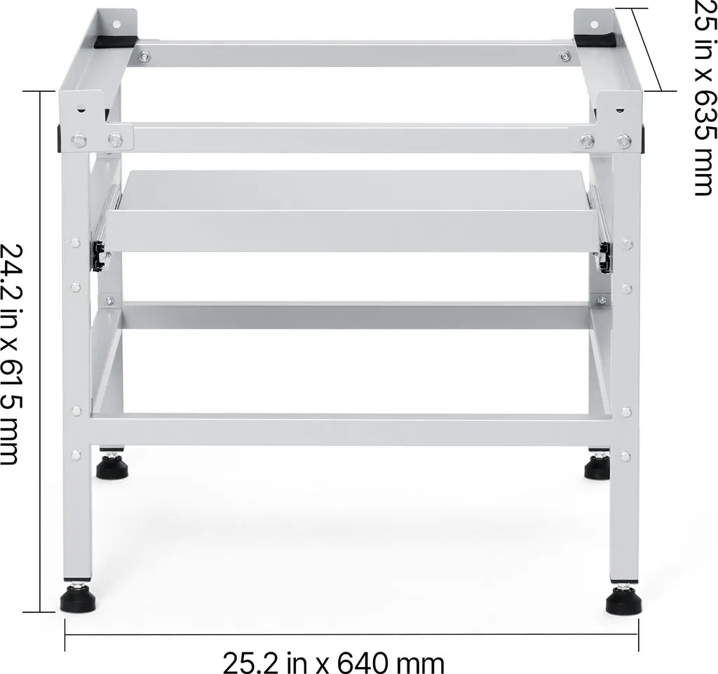 Support de Machine à Laver Surélevé avec Rangement et Pieds Réglables - 8
