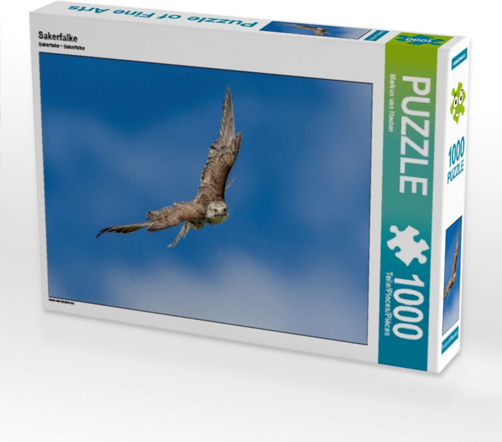 Calvendo Sakerfalke 1000 Teile Puzzle quer 640x480mm, van Hauten Markus; 7374985