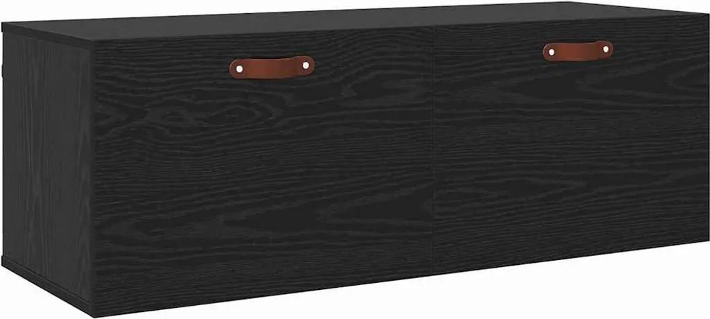 Mobile TV Sospeso vidaXL Rovere Nero 100x36.5x35 cm | vidaXL IT