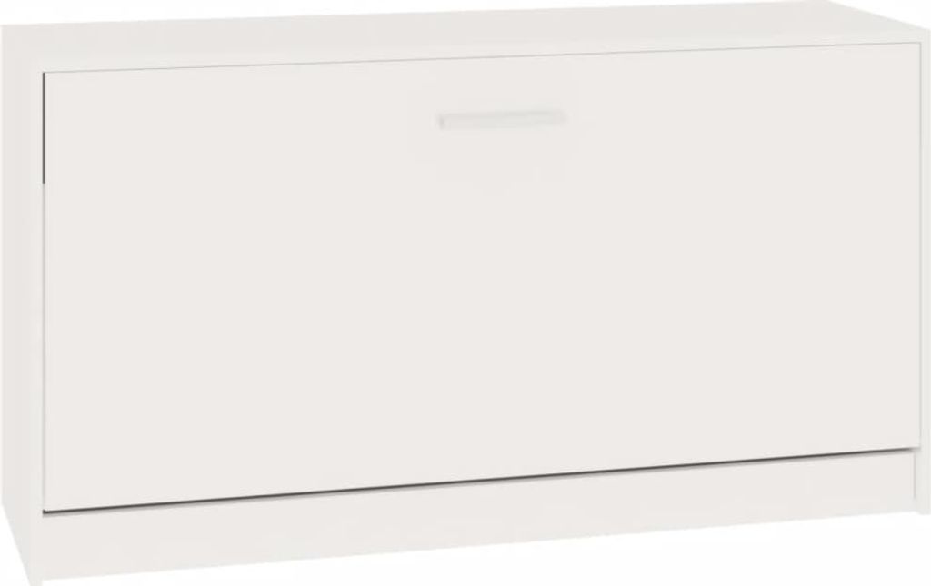 vidaXL Schuhbank Hochglanz-Weiß 80 x 24 x 45 cm Holzwerkstoff