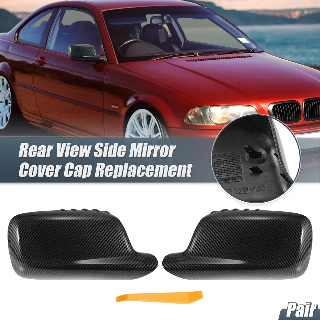 Réparez vos Rétroviseurs BMW E46 E65 avec ces Coques en Carbone Noir