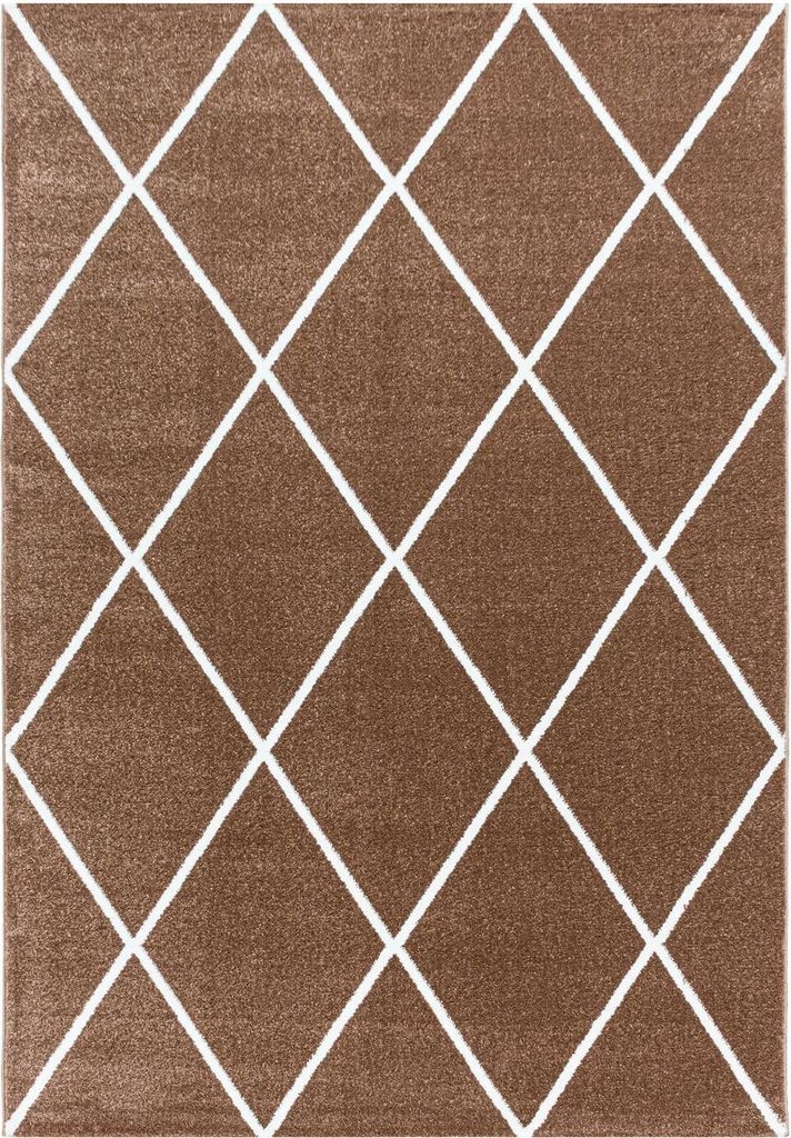 Kurzflor Teppich Roberto Läufer, Farbe: Kupferfarbe, Größe:80x150 cm