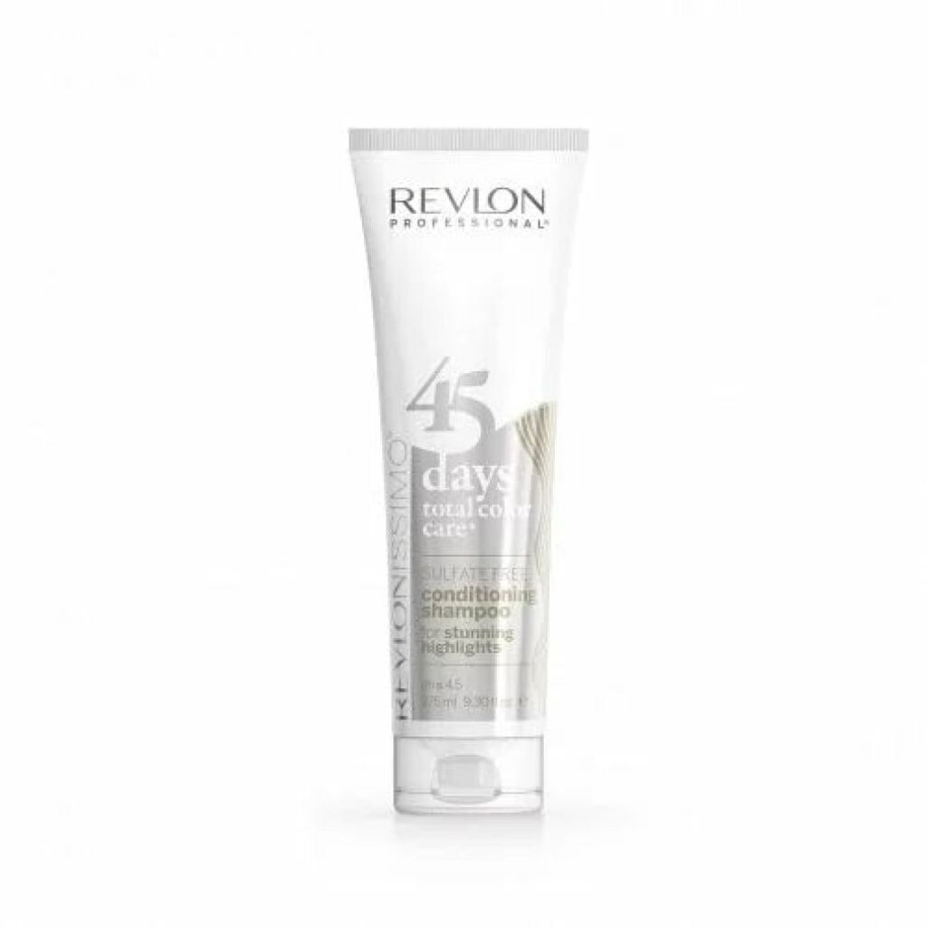 A product shot of a Revlon Professional shampoo bottle against a white background.