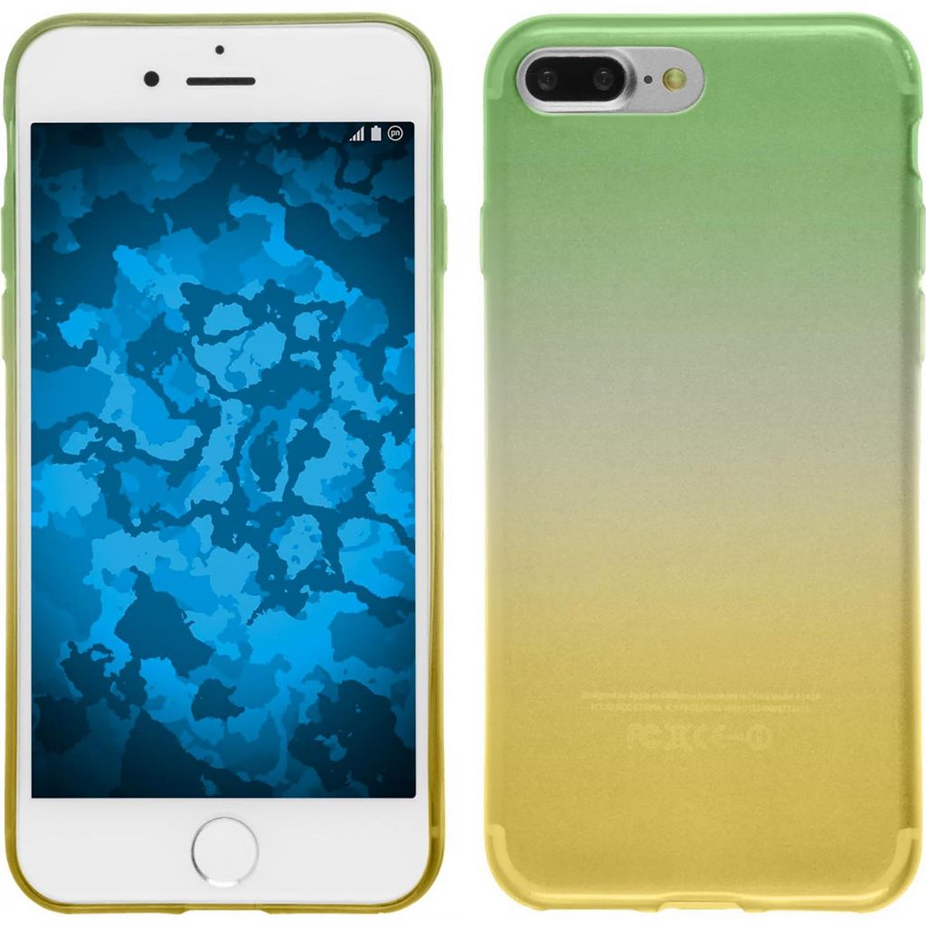 PhoneNatic Case kompatibel mit Apple iPhone 7 Plus / 8 Plus - Design:03 Silikon Hülle Ombrè + 2 Schutzfolien