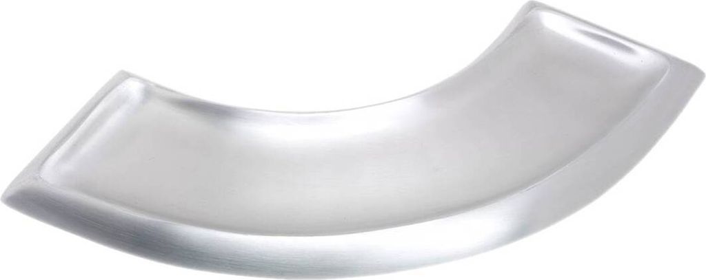Kerzenteller 27cm Lang Messing Silber Halbrund Matt Tischdekoration Untersetzer
