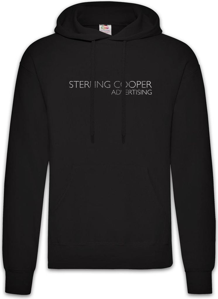 Urban Backwoods Sterling Cooper Advertising, Herren Hoodie, Farbe: Schwarz, Größe: XL