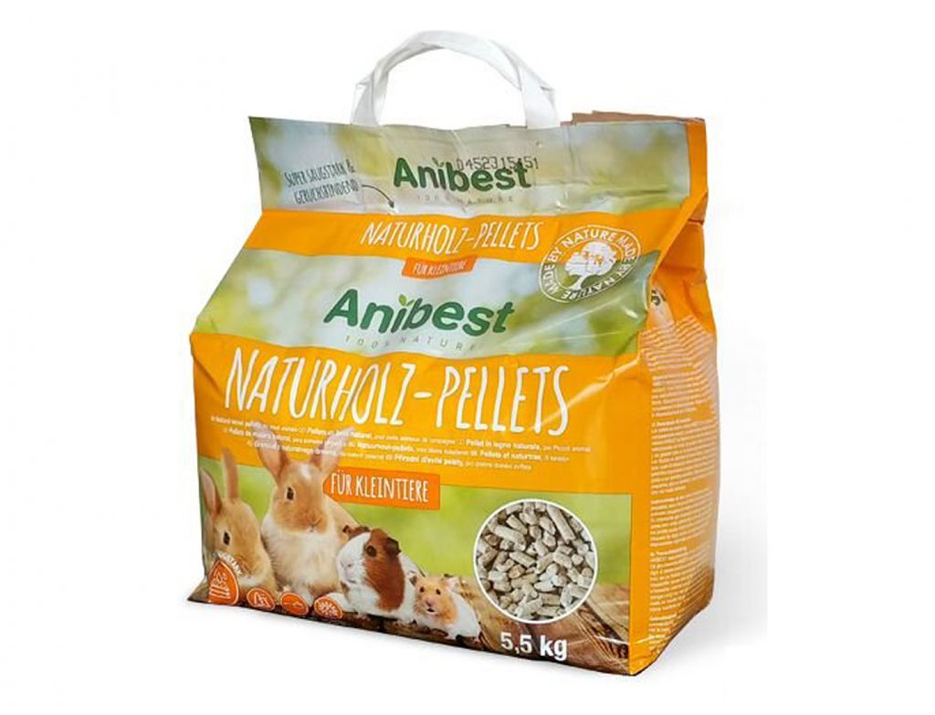 Anibest Kleintierpellets, 100% natürliche Einstreu, 5,5 kg, Produktbild 