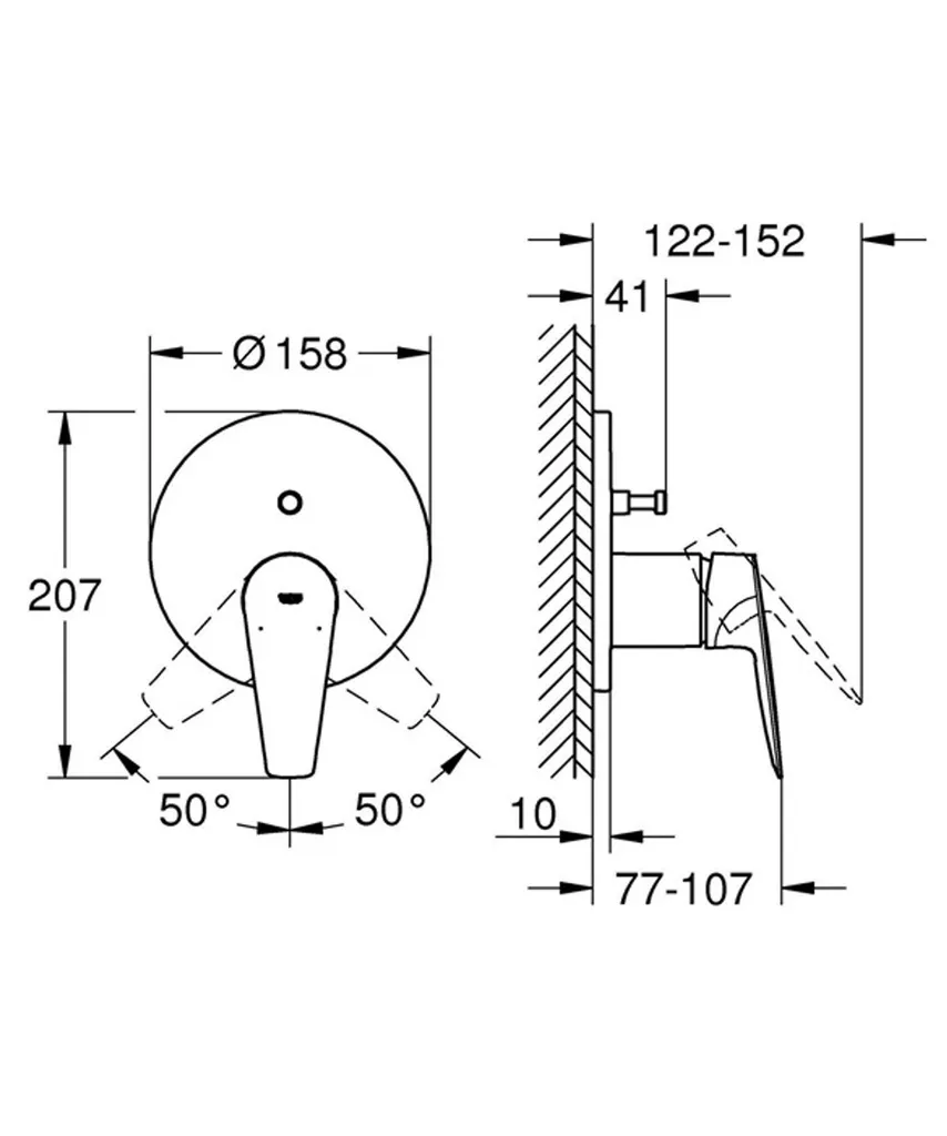 Grohe 24162001 BauEdge: Prestazioni Elevate per Doccia e Vasca - 2