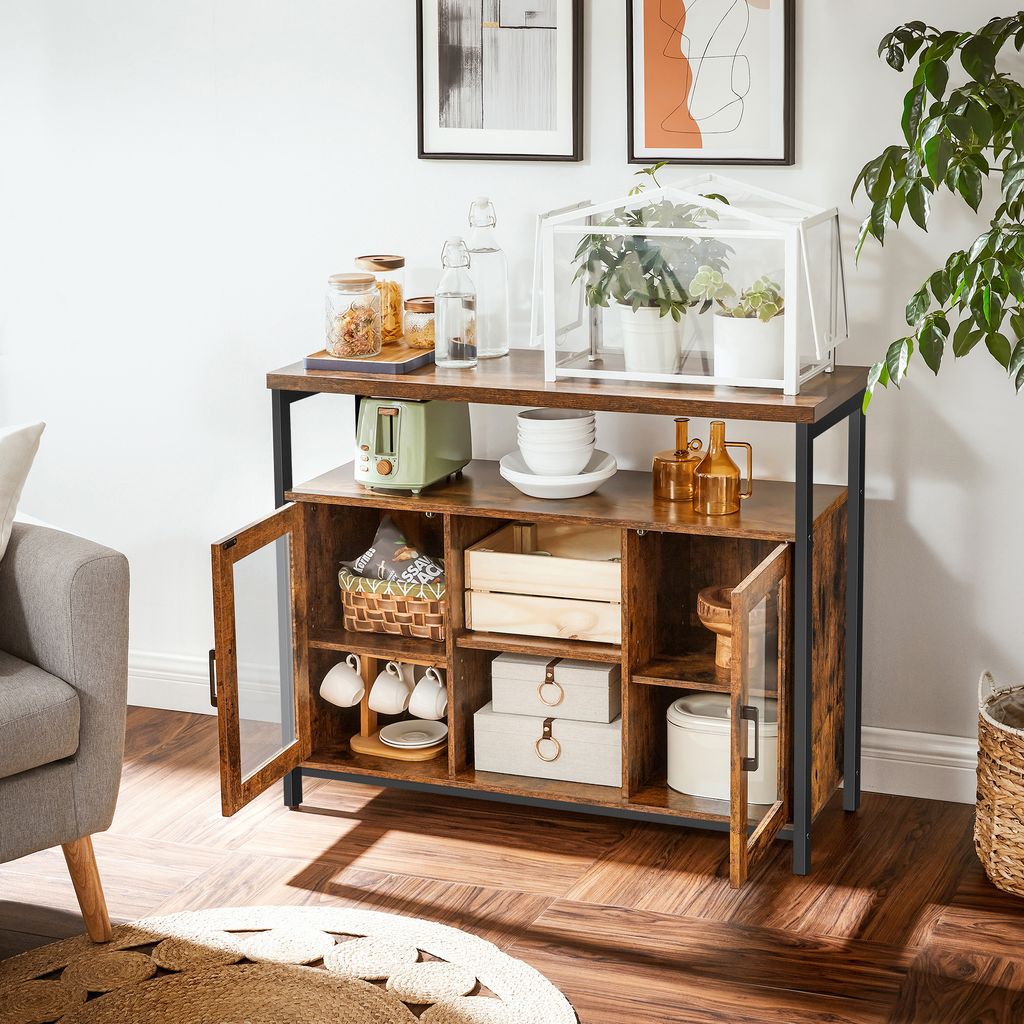 Vitrína VASAGLE Sideboard Úložná skříňka se 2 průhlednými Obrázek produktu 3