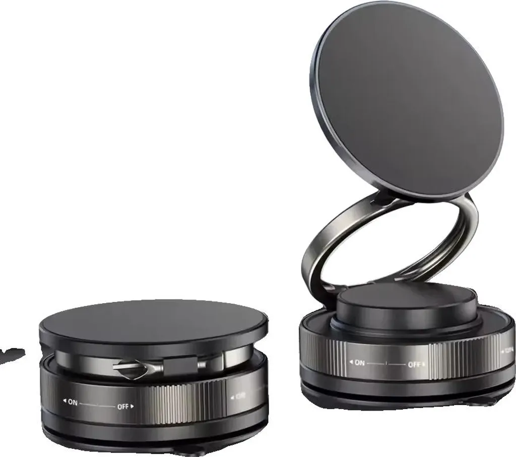 Support mobile voiture magnétique 360 degrés noir universel aimanté Pro
