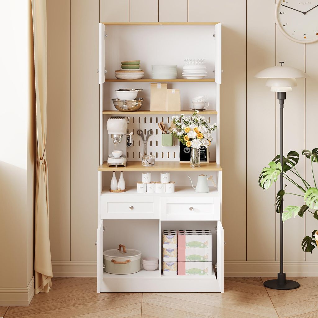 OKWISH Buffet de Cuisine avec 2 Tiroirs et 4 Portes - Image du produit 