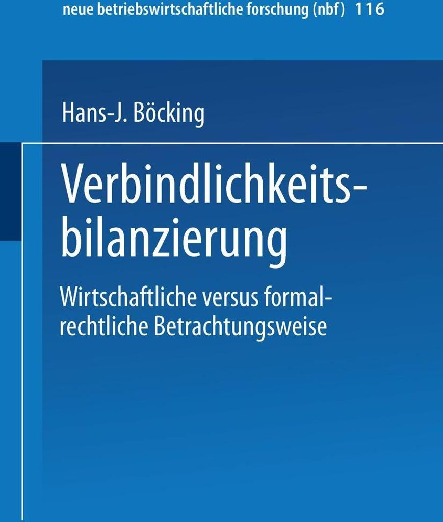 Verbindlichkeitsbilanzierung