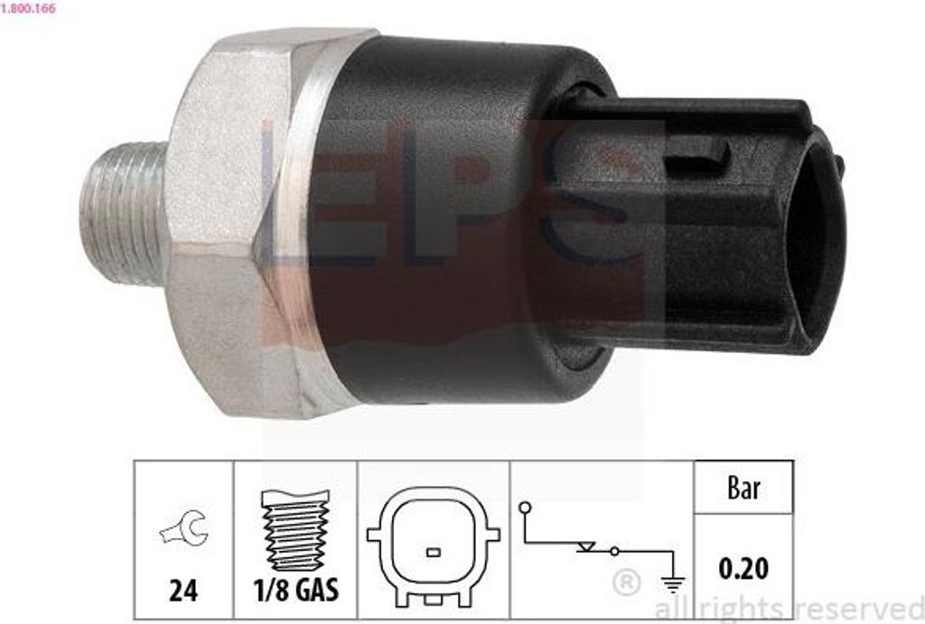 EPS 1.800.166 Öldruckschalter Öldrucksensor für OPEL Movano Kastenwagen (X70) Movano Bus (X70) Movano Pritsche / Fahrgestell (X70) für RENAULT ...