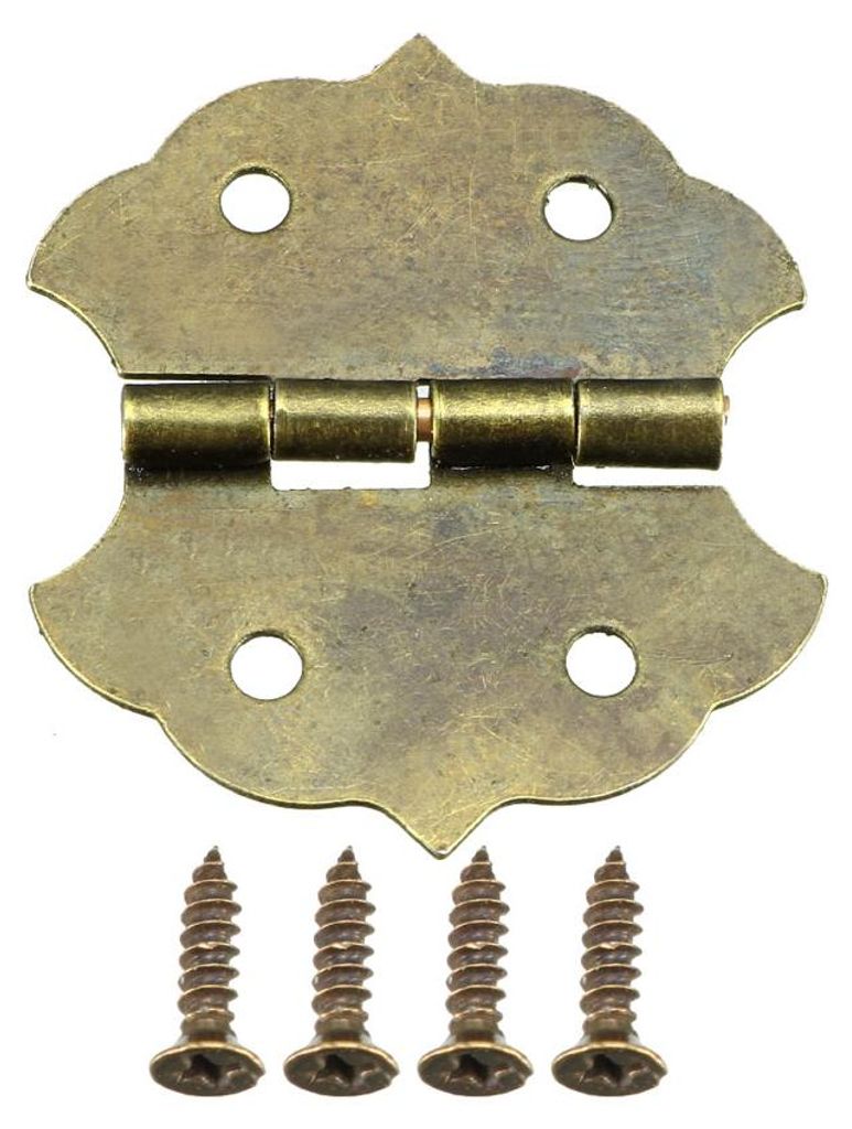 8Stš¹cke Retro Mini Scharnier Ersatz mit Schrauben 1,12"Antik Bronze